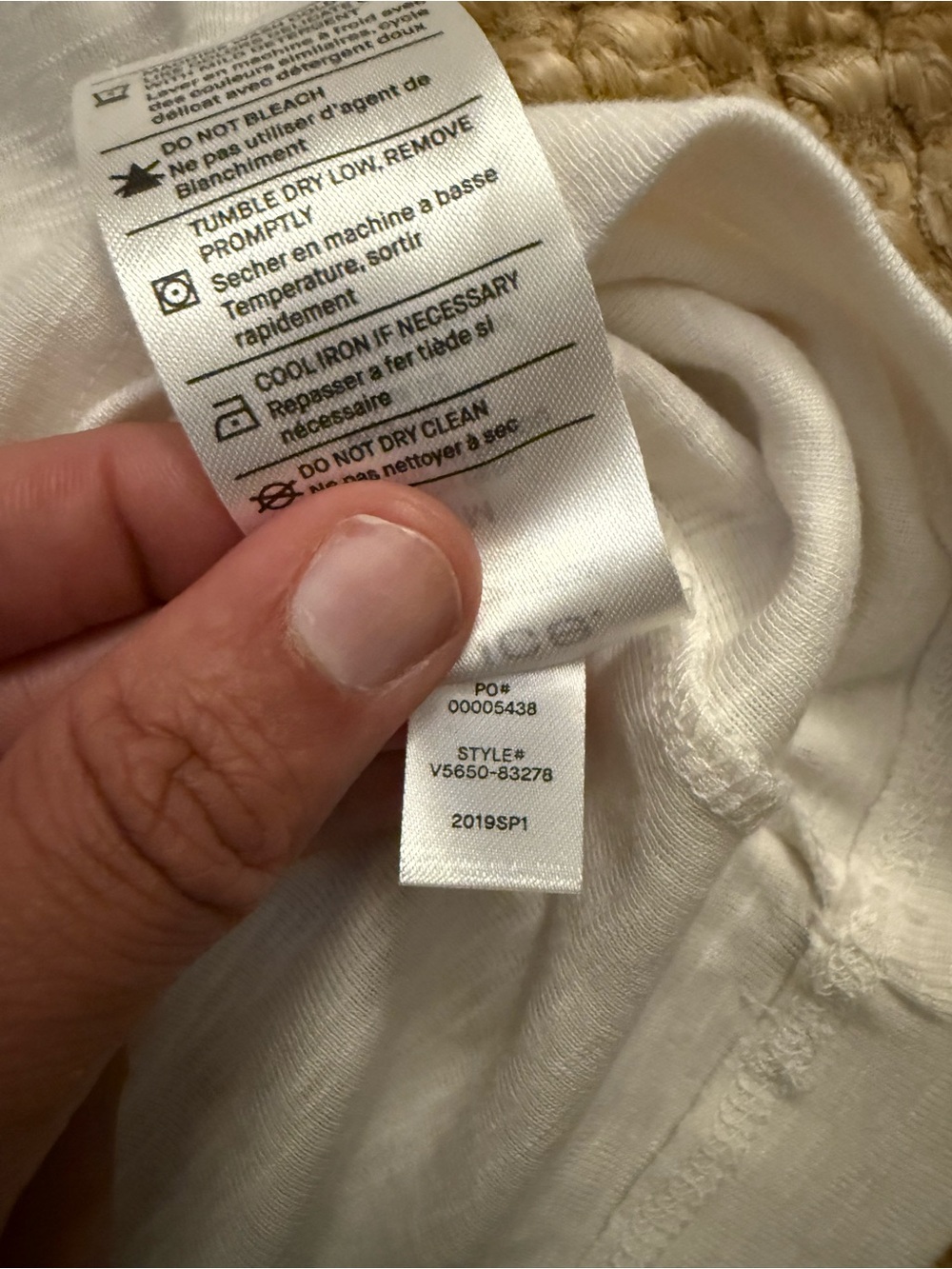 VINCE. NWT White Cotton Modal Crewneck T-Shirt — Size M - Picture 5 of 5